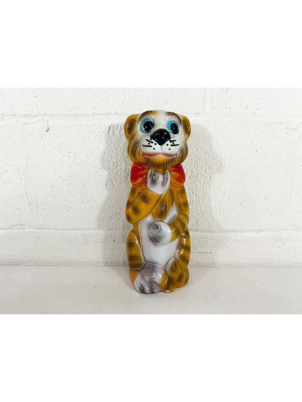 Tiger Coin Bank Silvestri Bros 1966 Plastic Baby Kids Circus Zoo Nursery 1960s
